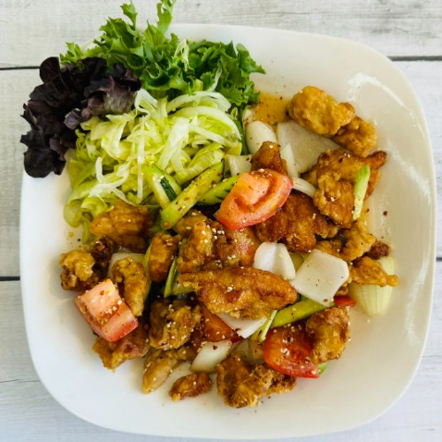 Yam Crispy Chicken.
